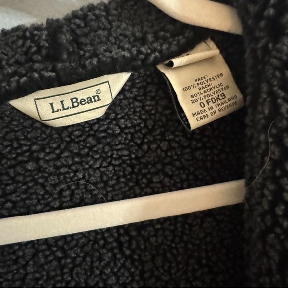 Vintage L.L. Bean Black Shearling-Lined Jacket - Picture 3 of 6